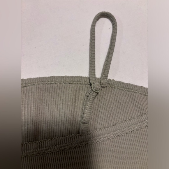 American Eagle, NWT, lace trim adjustable strap bodysuit, olive, XL - Picture 7 of 10